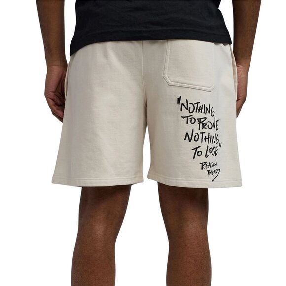 Reason Walter White Skull Graphic Fleece Shorts Men’s XL Cream Beige - Picture 2 of 9